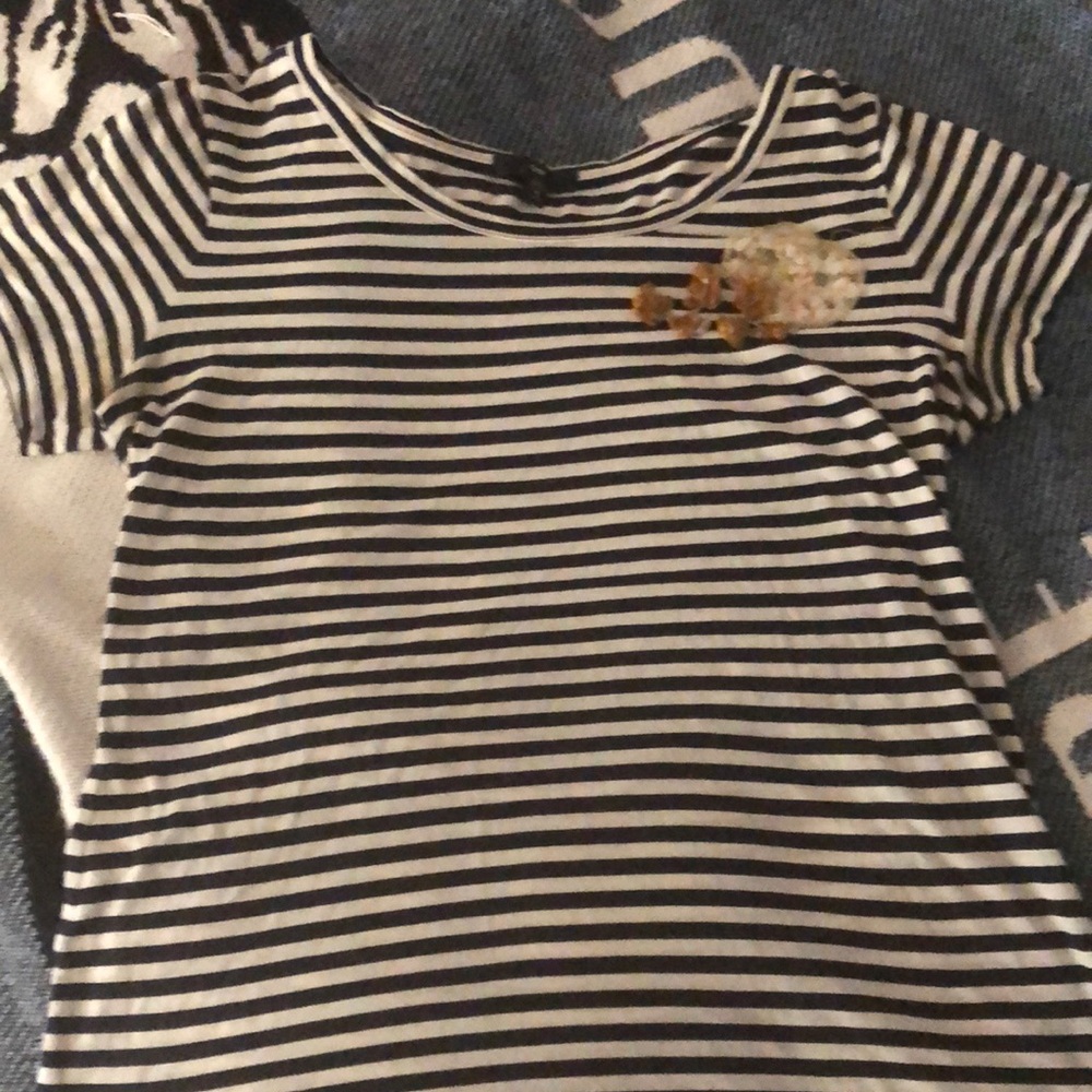 Striped Black and White Top